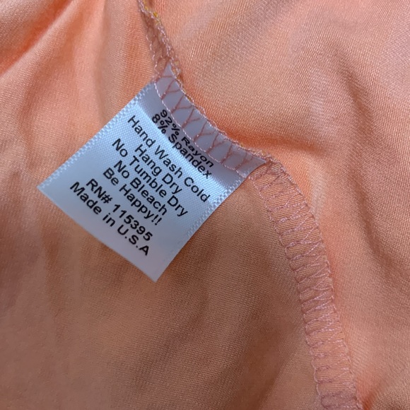 Fighting Eel Orange and Pink Floral Print Sleeveless Dress Size Large - Picture 7 of 7